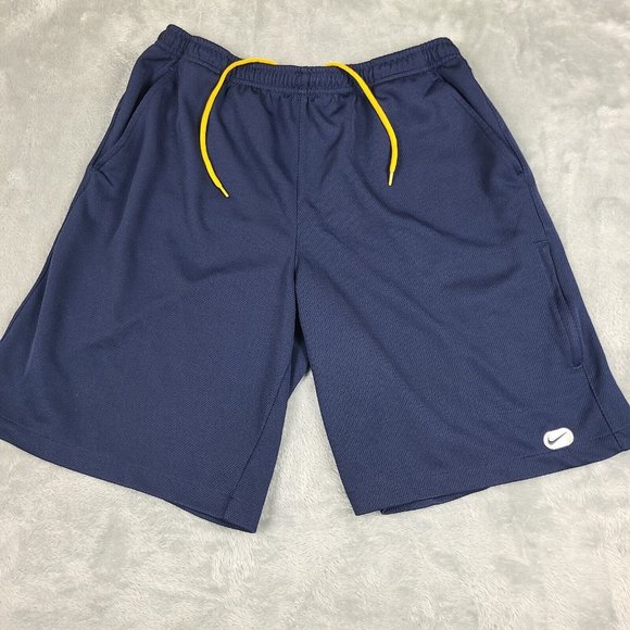 Vintage Nike‎ Shorts Men Size Xl Blue Drawstrings  Basketball Swoosh Oversize - Picture 1 of 10
